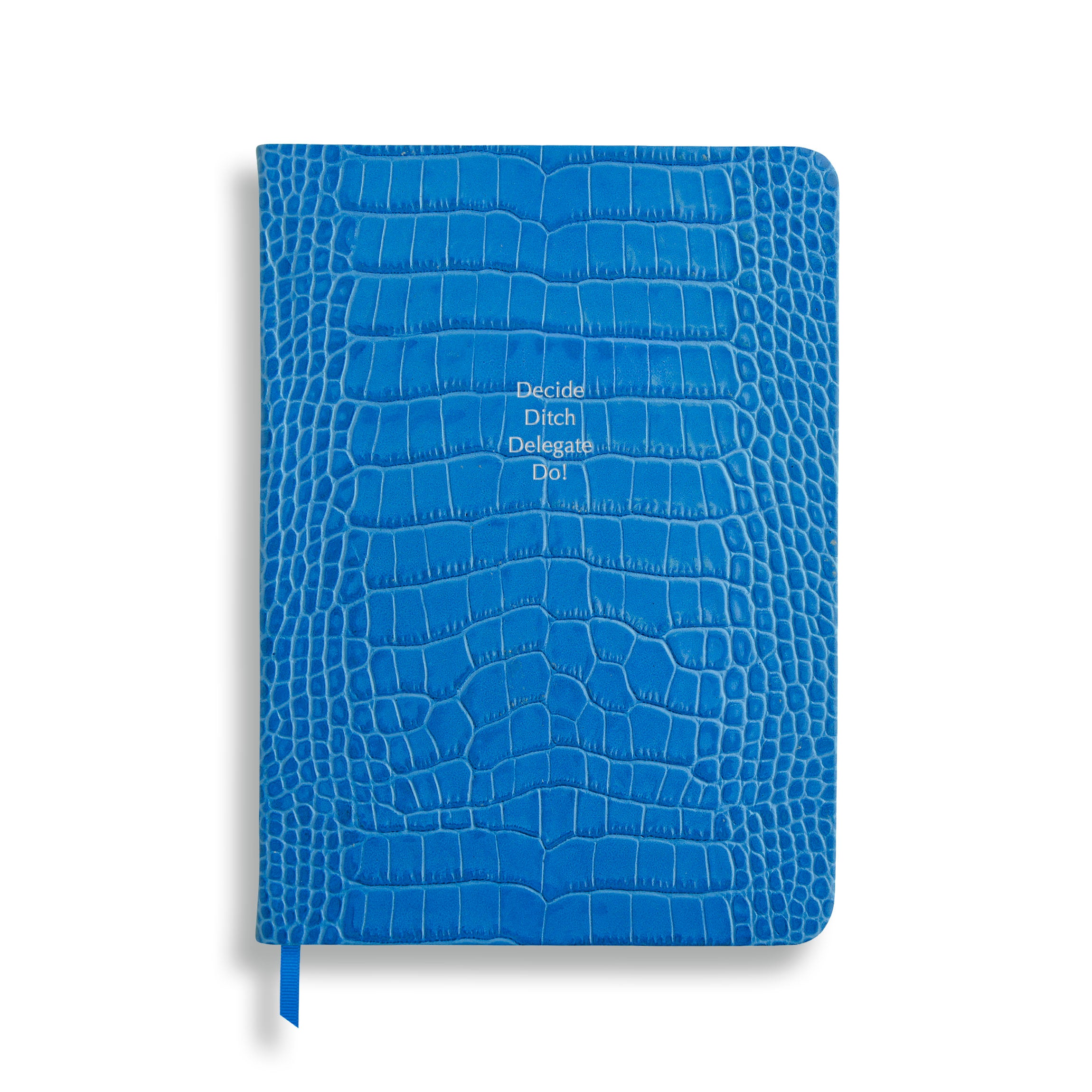 Decide, Ditch, Delegate Do - Midsize in Cerulean Croc - Feint ruled