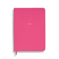 Midsize Notes in Peony Pink lizard- Feint ruled