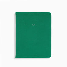 Load image into Gallery viewer, Midsize Belgravia Diary 2024 in Emerald Green Lizard
