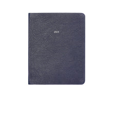 Load image into Gallery viewer, Midsize Belgravia Diary 2024 in Navy Blue Goatskin
