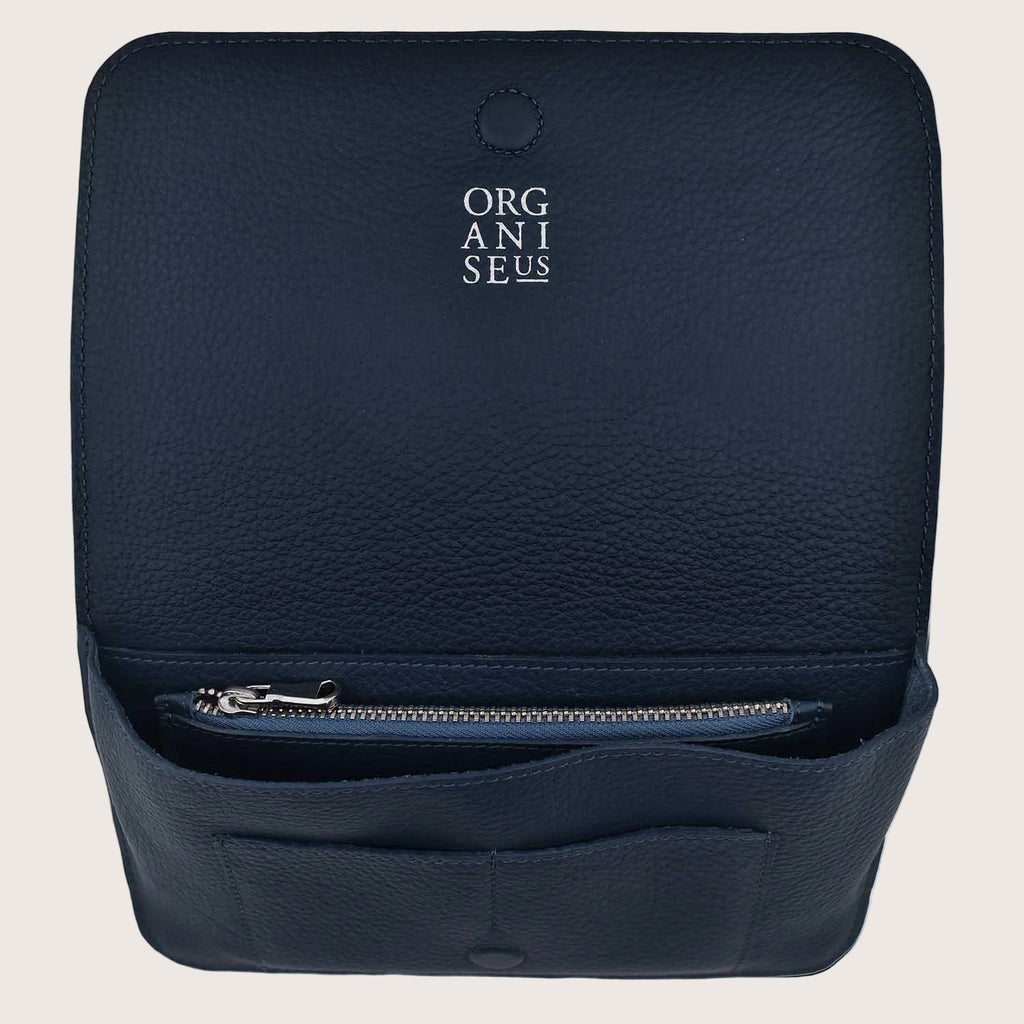 Chelsea Organiser Leather Wallet in Blue