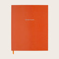 The Grand Plans Leather Notebook in Clementine Orange Lizard