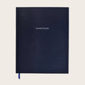 The Grand Plans Leather Notebook in Navy Blue Goatskin