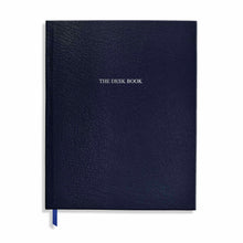 Load image into Gallery viewer, The Desk Book in Navy Blue Goatskin - Feint ruled
