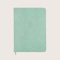 Midsize Ruled Pellaq Notebook in Mint Green Lizard - Dream Believe Work hard Achieve!