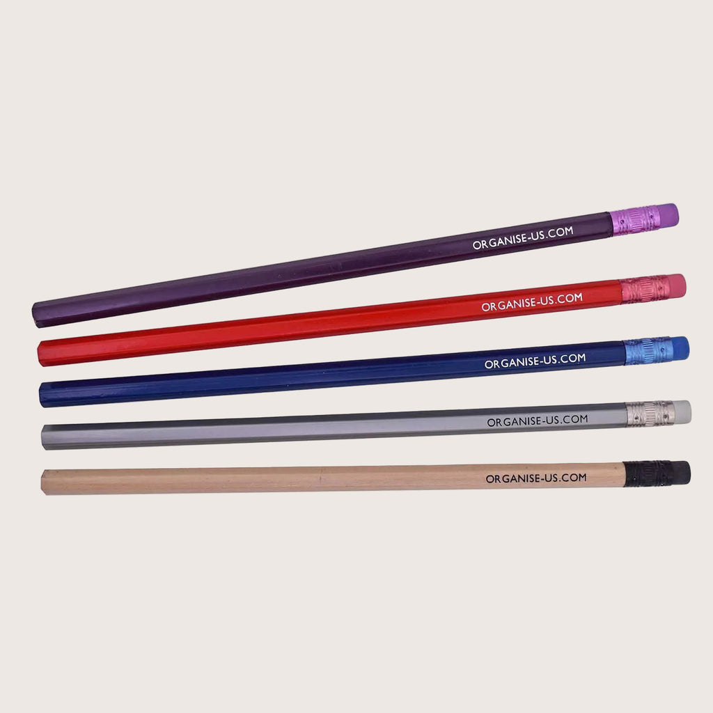 Henrietta Leather Pencil Case in Silver
