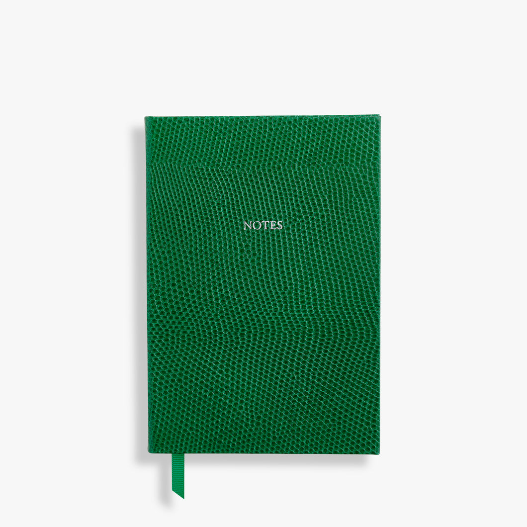 Small Notes in Forest Green Lizard - Feint ruled