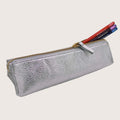 Henrietta Leather Pencil Case in Silver