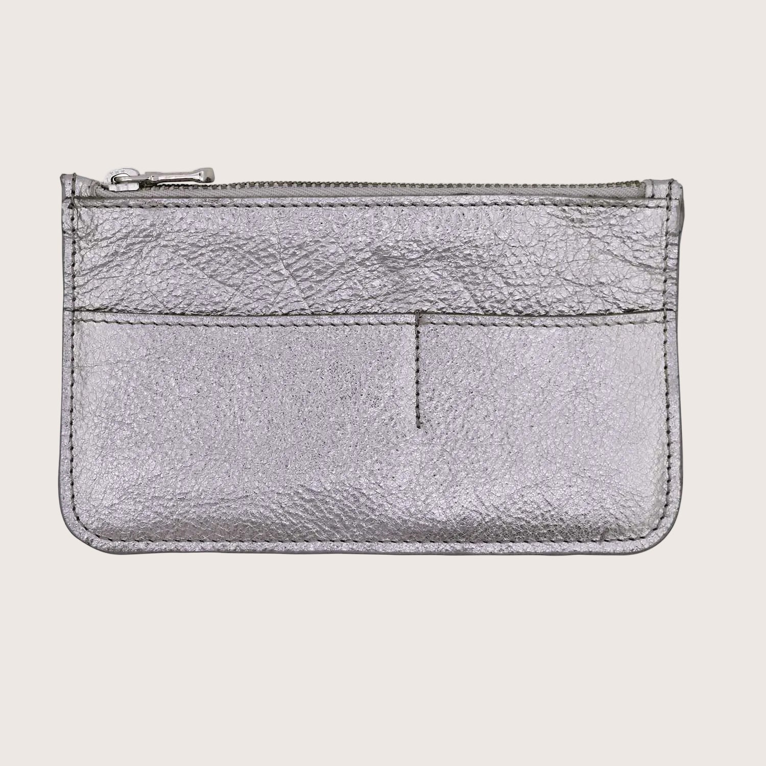Chelsea Organiser Leather Wallet in Silver