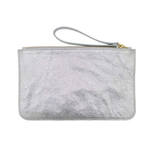 Load image into Gallery viewer, Sloane Pouch in Silver Leather
