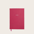 Small Ruled Leather Notebook in Bubblegum Pink Calfskin