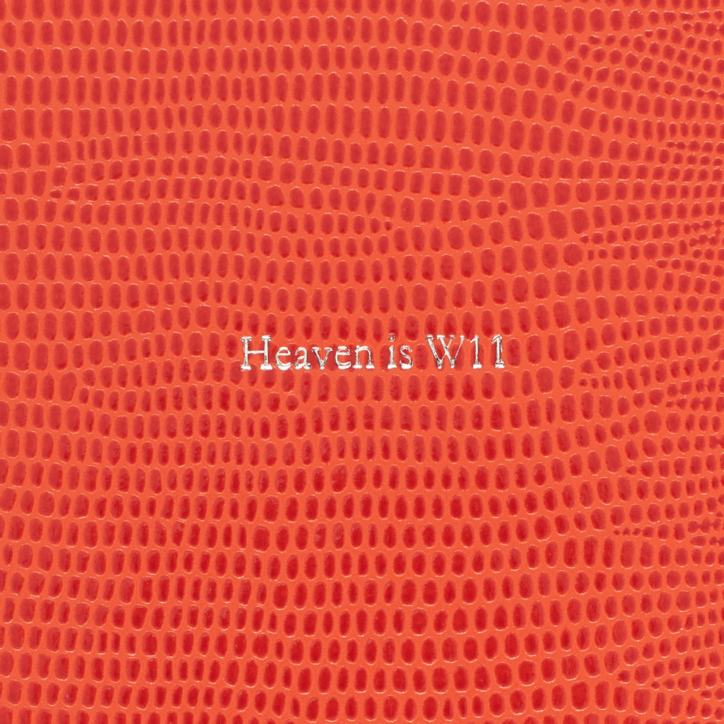 Small W11 Pellaq Notebook in Flame Orange Lizard