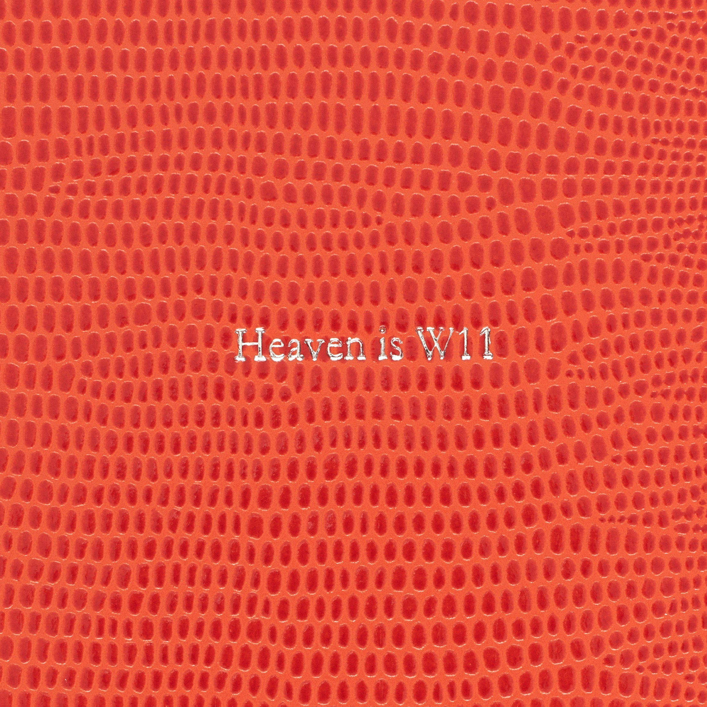 Small W11 Pellaq Notebook in Flame Orange Lizard