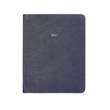 Load image into Gallery viewer, Large Belgravia Diary 2024 in Navy Blue Goatskin
