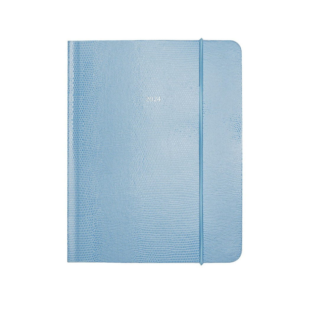 The Large OrganiseherTM Diary 2024 in Topaz Blue Lizard
