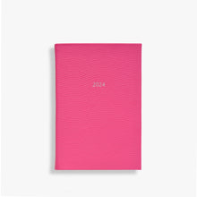 Load image into Gallery viewer, Small Belgravia Diary 2024 in Peony Pink Lizard
